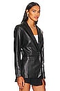 view 6 of 11 Chloe Faux Leather Blazer in Black