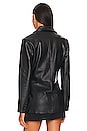 view 7 of 11 Chloe Faux Leather Blazer in Black