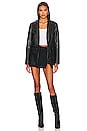 view 8 of 11 Chloe Faux Leather Blazer in Black