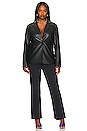 view 9 of 11 Chloe Faux Leather Blazer in Black