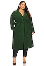 view 4 of 7 Brooks Waist Tie Coat in Forest Green