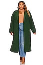 view 5 of 7 Brooks Waist Tie Coat in Forest Green