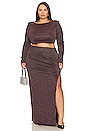 view 9 of 11 Bailey Maxi Skirt in Burgundy