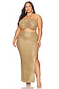 view 9 of 10 Jacqui Maxi Skirt in Metallic Gold