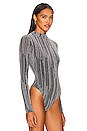 view 6 of 12 Claire Metallic Bodysuit in Silver Metallic