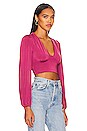 view 5 of 10 Stephanie Top in Wine Red