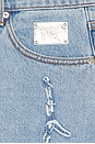view 5 of 5 Spider Web Denim Shorts in Bleached Indigo