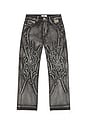 view 6 of 7 Spider Web Denim Pant in Waxed Black