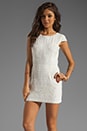 view 1 of 6 Lola-Lola Silk Cap Sleeve Dress in White/White in White & White