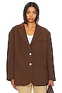 view 2 of 5 Joey Oversized Blazer in Chocolate