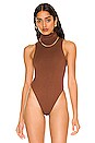 view 2 of 5 Turtleneck Sleeveless Bodysuit in Chocolate