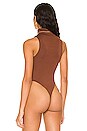 view 4 of 5 Turtleneck Sleeveless Bodysuit in Chocolate