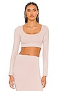 view 1 of 4 Square Neck Crop Top in Mauve