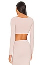 view 3 of 4 Square Neck Crop Top in Mauve