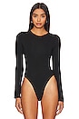 view 2 of 5 Crewneck Long Sleeve Bodysuit in Black