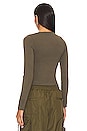 view 3 of 4 Signature Long Sleeve Top in Deep Olive