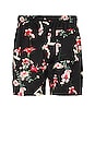 view 2 of 4 Floral Shorts in Jet Black