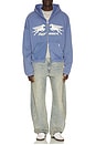 view 3 of 5 Pegasus Zip Through Hoodie in Indigo