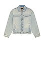 view 4 of 5 x Guns N' Roses Denim Jacket in Light Vintage Blue