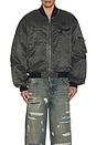 view 5 of 6 Icarus Classic Flight Bomber Jacket in Jet Black