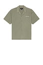 view 1 of 5 Script Camp Collar Shirt in Washed Khaki
