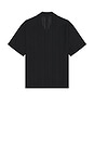 view 2 of 5 Embroidered Bowling Shirt in Jet Black