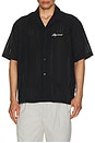 view 4 of 5 Embroidered Bowling Shirt in Jet Black