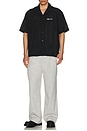 view 5 of 5 Embroidered Bowling Shirt in Jet Black