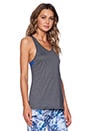 view 2 of 4 Dina Tank in Charcoal Grey & Klein Blue