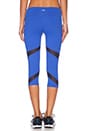view 3 of 3 LEGGINGS COURTS MIA in Blue & Black Mesh