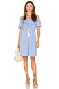 view 2 of 4 Off Shoulder Day Dress in Blue Stripe
