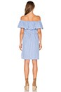 view 3 of 4 Off Shoulder Day Dress in Blue Stripe
