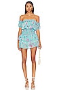 view 1 of 3 ABIGAIL 롬퍼 in Turquoise Sea Floral