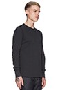 view 2 of 3 L/S Waffle Crew in Black