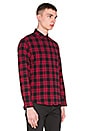view 3 of 5 CHEMISE 3/4 PLACKET in Red Check