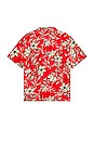 view 2 of 3 Avery Printed Shirt in Red Hawaii