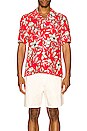view 3 of 3 Avery Printed Shirt in Red Hawaii