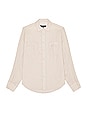 view 1 of 3 Engineered Linen Shirt in Ecru