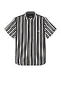 view 1 of 3 Gus Short Sleeve Linen Shirt in Navy Stripe