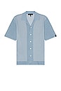 view 1 of 3 Harvey Knit Camp Shirt in Denim Blue