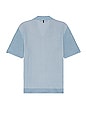 view 2 of 3 Harvey Knit Camp Shirt in Denim Blue
