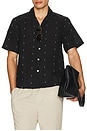 view 3 of 4 Avery Embroiderd Linen Shirt in Black