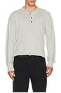 view 1 of 4 Classic Flame Henley in Heather Grey