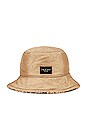 view 4 of 5 Addison Reversible Bucket Hat in Camel Sherpa