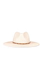 view 3 of 3 Lexie Packable Wide Brim Fedora in Ivory