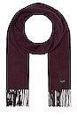 view 2 of 3 Addison Skinny Recycled Wool Scarf in Deep Burgundy