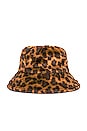 view 3 of 4 Addison Reversible Bucket Hat in Leopard