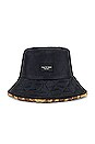 view 4 of 4 Addison Reversible Bucket Hat in Leopard