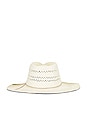 view 3 of 3 Bella Perforated Fedora in Ivory