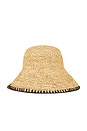 view 2 of 4 Jade Whipstitch Rollable Hat in Nat